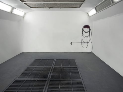 Interior cabina de pintura